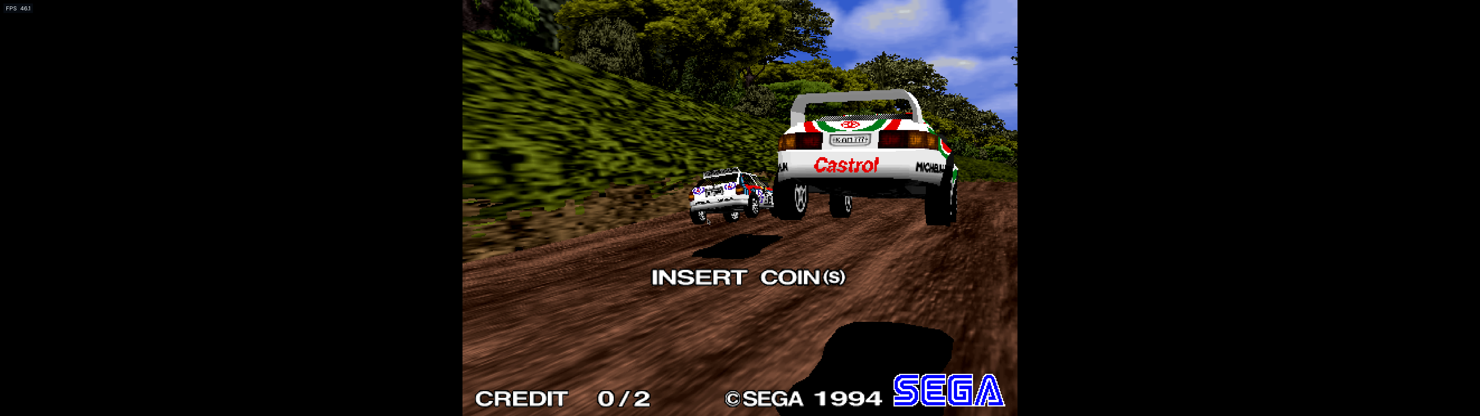 Sega Rally Championship attract mode in WhittyArcade